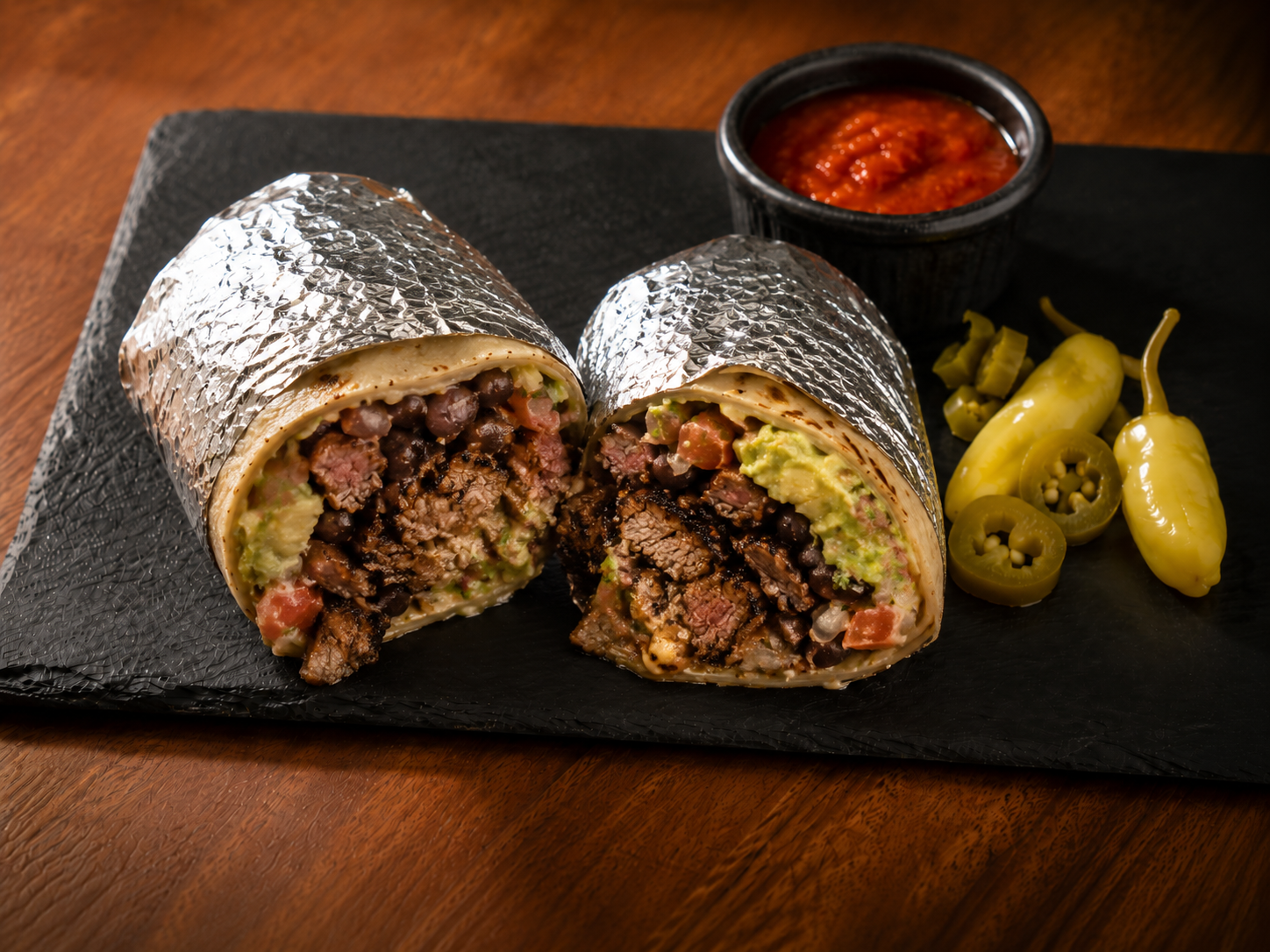 Burrito de arrachera al carb&oacute;n